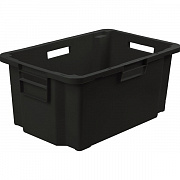 Ящик пластиковый 600х400х300 мм, чёрный (арт.218)