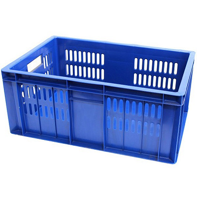 Ящик пластиковый 600х400х250 мм, синий (арт.201-1)