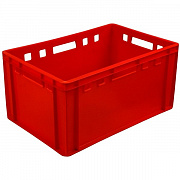 Ящик пластиковый 600х400х300 мм, красный, Е3 (арт.210)