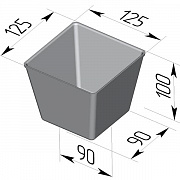 Форма хлебная прямоугольная 125х125х100 мм