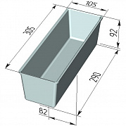 Форма хлебная тостерная 305х105х92 мм (№5)