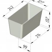 Форма хлебная прямоугольная 242х127х132 мм