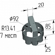 Форма для выпечки/выкладки «Семицветик» 90 мм (резак)