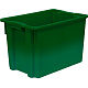 Ящик пластиковый 600х400х400 мм, зелёный (арт.605)
