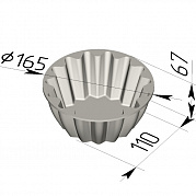 Форма хлебная кексница ФК-2 165х110х65 мм