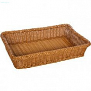 Корзинка пластиковая 600х400х120 мм коричневая (кт309)