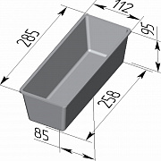 Форма хлебная тостерная 285х110х95 мм (N3) 3-х секционная