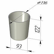 Форма хлебная круглая 116х93х122 мм