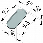 Форма хлебная булочки хот-дог 152х68х10 мм