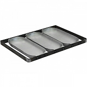 Форма хлебная для батона 290х110х30 мм (№2) 3-х секц.