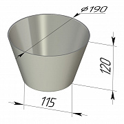Форма хлебная круглая 190х115х120 мм