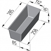 Форма хлебная тостерная 285х110х95 мм (№3)