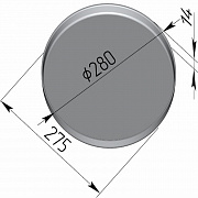 Форма хлебная пиццы 280х275х14 мм