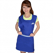 Фартук-сарафан Уголок габардин (васильковый)