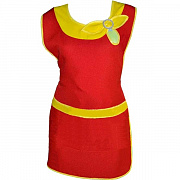 Фартук-сарафан Бант габардин (красно-желтый) гигант