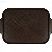 Поднос столовый 450х355 мм тёмно-коричневый (2480)