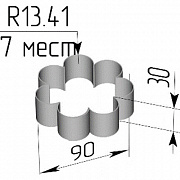 Форма для выпечки/выкладки «Семицветик» 90 мм