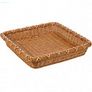 Корзинка пластиковая 450х450х80 мм коричневая (кт1975)