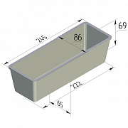 Форма хлебная прямоугольная 245х86х69 мм