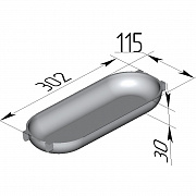Форма хлебная для батона 300х115х30 мм