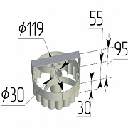Форма для выпечки/выкладки «Песочное печенье» 120 мм