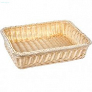 Корзинка пластиковая 360х270х90 мм бежевая (кт255)