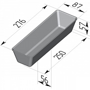 Форма хлебная прямоугольная 275х85х55 мм