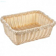 Корзинка пластиковая 380х280х130 мм бежевая (кт279)