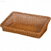 Корзинка пластиковая 600х400х90 мм коричневая (кт308)