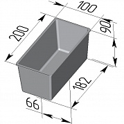 Форма хлебная тостерная 200х100х90 мм (№1)
