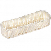 Корзинка пластиковая 270х90х55 мм белая (кт251)