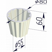 Форма хлебная кексница 80х55х60 мм