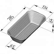 Форма хлебная для расстойки 285х135х65 мм (№2)