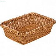 Корзинка пластиковая 300х400х110 мм коричневая (кт1973)