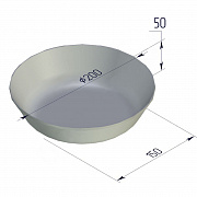 Форма хлебная круглая 200х150х50 мм