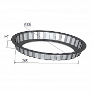 Форма хлебная Чизкейк 305х265х35 мм (со съемным дном)
