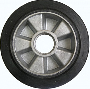 Колесо рулевое к тележке гидравлической d 200х50х50 (алюм/резина)